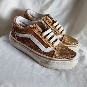 Vans Gold Glitter Shoes